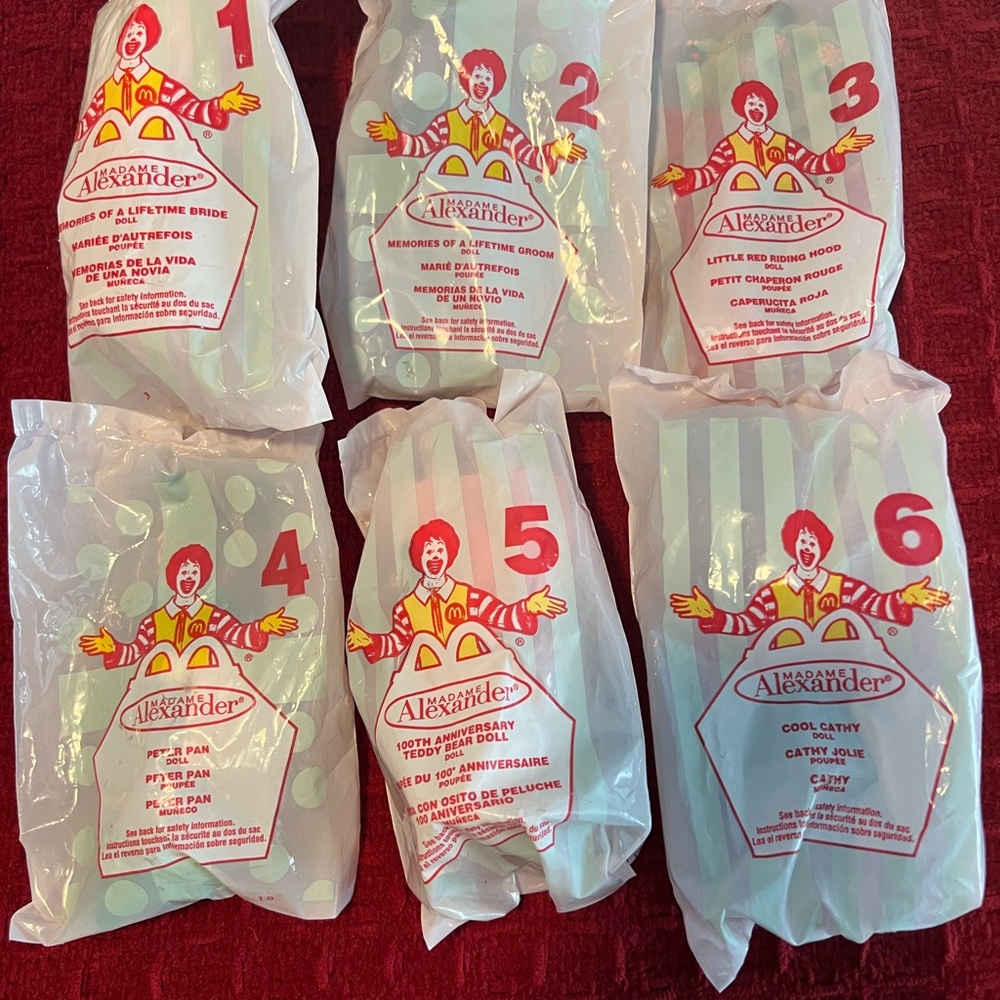 McDonald’s 2001 Happy Meal, Madame Alexander Dolls, 1-6, NWT
